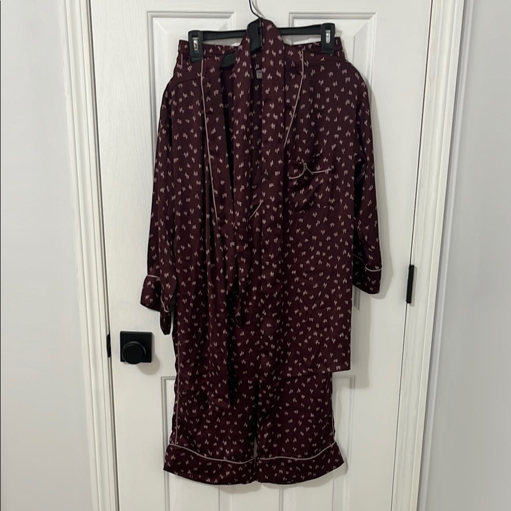 Women's Burgundy Pajama Set